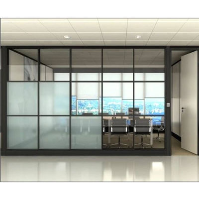 Goede prijs. Demountable Office Glass Partition Wall with 30-42dB Sound Insulation and 108mm/90mm Thickness online