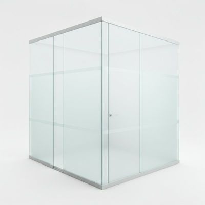kopen Geluidsdichte glazen kantorenverdelers Aluminiumframe Eenvoudig geglazuurde glazen wand online manufacture