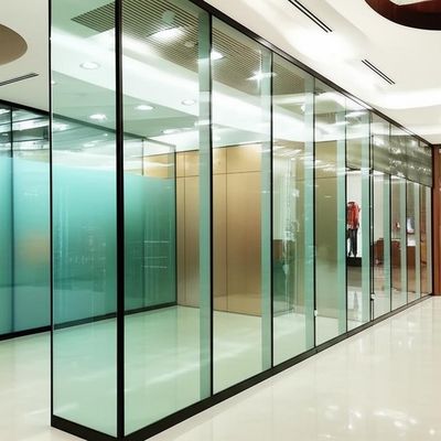 Goede prijs. Demountable Glass Partition Wall with 30-42dB Sound Insulation for Shopping Mall Custom Design online