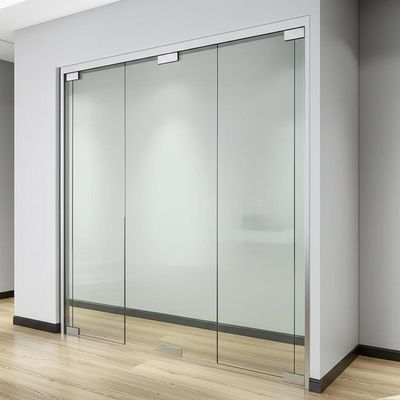 Goede prijs. Single Glazed Aluminium Frame Glass Partition Wall with Sound Insulation 30-42dB and Top Supported Manually Operated Design online