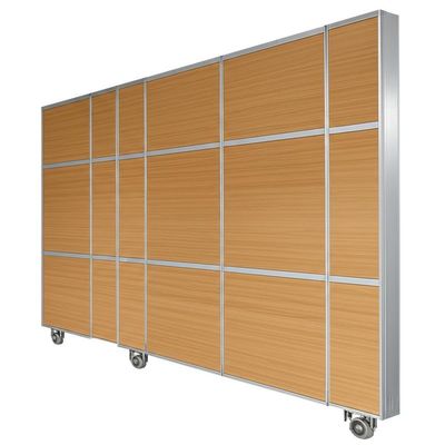 Goede prijs. Customized Wooden Acoustic Partition Wall with 56dB Sound Insulation and 304 Stainless Steel Rollers online
