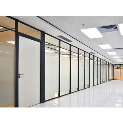 Goede prijs. Top Supported Manually Operated Office Glass Partition Wall with Convenient Operability and Tempered Glass online