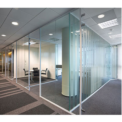 Aluminium frame vouwglas scheidingsmuur met een enkele glazen schuifmuur