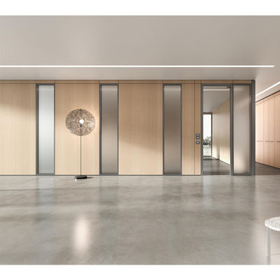 Goede prijs. Modern Office Glass Partition Wall with Frosted Glass Acid Etched Glass and 108mm Thickness online