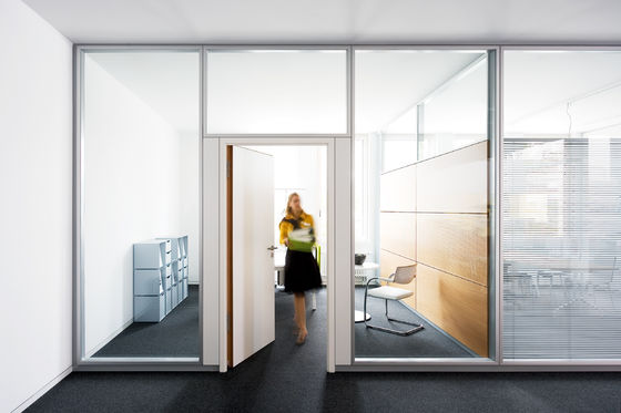 Afscheidingsscherm Aluminium frame Glas scheidingswand voor multifunctionele kamer