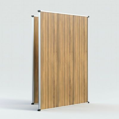 Flexibel opvouwbaar scheidingswand, geluidsdicht aluminium scheidingswand met houten afwerking