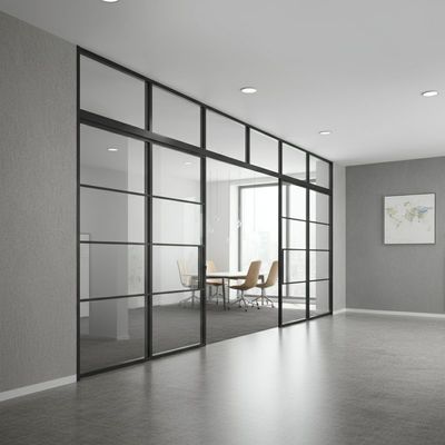 Aluminium frame glijdend dubbele kantoren glas scheidingswand voor conferentieruimtes