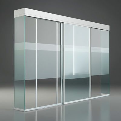 Glijdend enkel geglazuurd raam kantoor glas scheidingsmuur voor tentoonstellingscentra