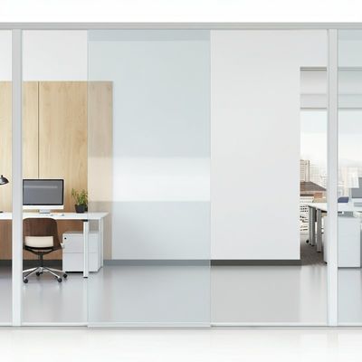 Dubbele verplaatsbare muren papier kantoor glas scheidingswand voor geluidsdichte schuifwerk