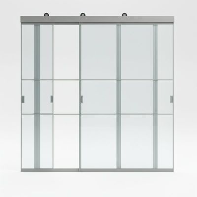 Draagbare gehard glijdende dubbele beglazing kantoor glas scheidingswand voor kamer