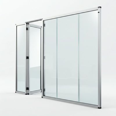 Opvouwbare dubbele kantoren met glaswand zonder raam voor conferentiecentrum
