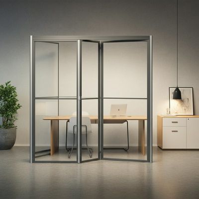 Aluminium spoor Panorama kantoor glas scheidingswanden Muur voor vouwbaar