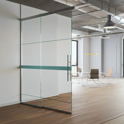 Verharden Panorama Office Glas Scheidingswand Voor Schuifmuren