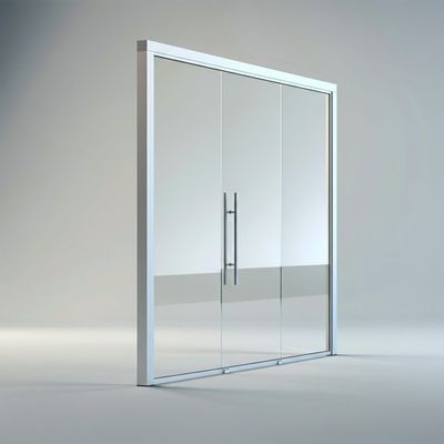 Aluminiumframe met volledig zicht, enkel glas verdeelswand voor moderne kantoren