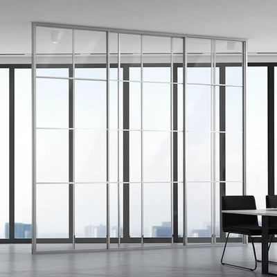 Goede prijs. Office Glass Partition Wall with 108mm/90mm Thickness Up to 3000mm Height and 1200mm Grid Width for Aluminum Frame online